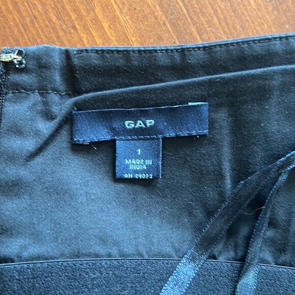 Gap Juniors Size 1 Black Strapless Dress Y2K Sheath Classic - Picture 4 of 10